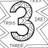 number 3 printable coloring pages