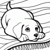 puppies laying coloring page