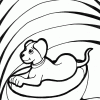 puppies in bed coloring page