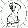 puppies and sun coloring page