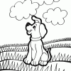 puppies and clouds coloring page
