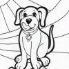 puppies licking coloring page