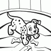 puppies with bones coloring page