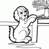 puppies begging coloring page