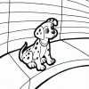 puppies on street coloring page