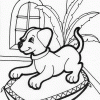 puppies inside coloring page