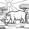 rhinoceros coloring page