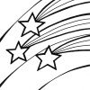 triple shooting star coloring page