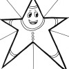 happy star coloring page