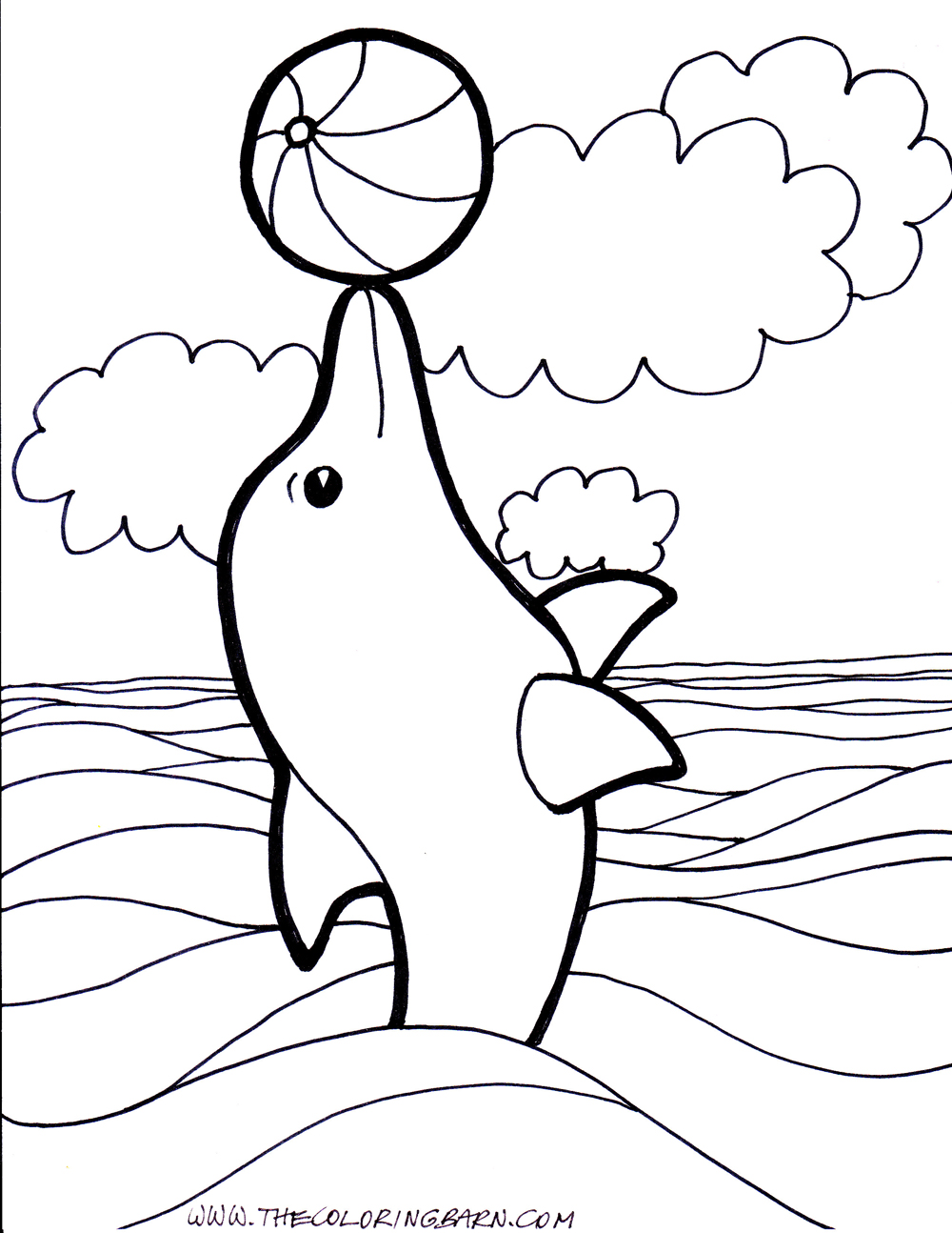 Dolphin Coloring Pages Free Printable Coloring Pages
