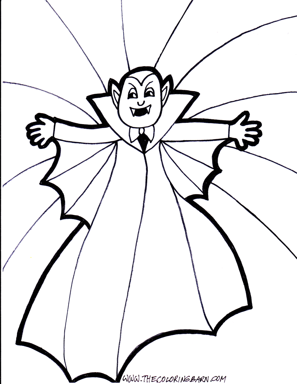 Vampire Coloring Pages - The Coloring Barn